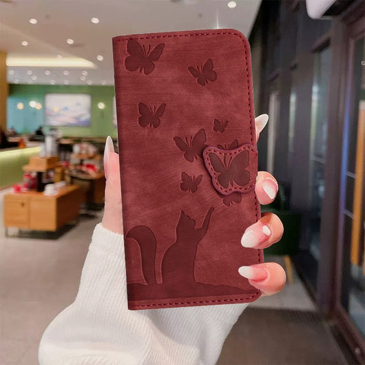 Funda de Cuero para Celular con Mariposa en Relieve - Image 14