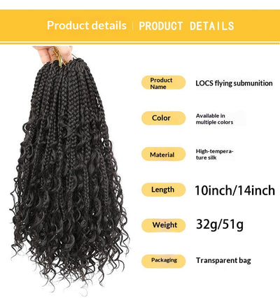 Peluca de Cabello Sintético con Trenzas de Tres Hilos - Image 17