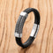 Pulsera de Cuero y Acero Inoxidable para Hombre