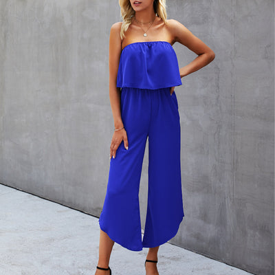 Jumpsuit Elegante Hombros Descubiertos y Pantalón Recto - Image 5