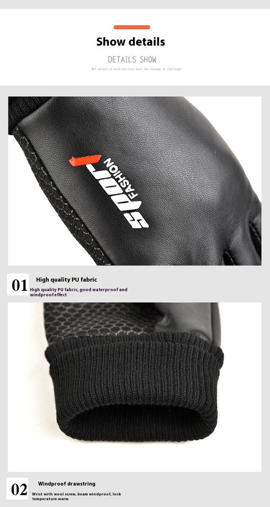 Guantes de Cuero para Hombre, Impermeables, Antideslizantes y para Pantalla Táctil - Image 19