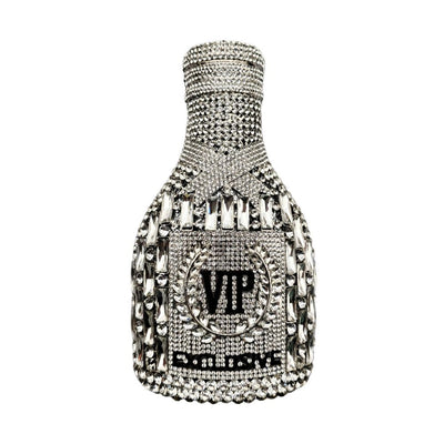 Bolso de Cena Elegante con Diseño de Botella de Champagne y Mano de Diamantes - Image 40