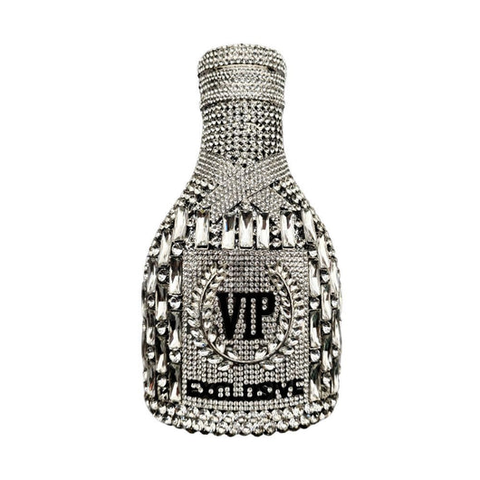 Bolso de Cena Elegante con Diseño de Botella de Champagne y Mano de Diamantes - Image 40