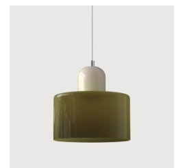 Lámpara Colgante Redonda de Vidrio Crema - Diseño Minimalista - Image 17
