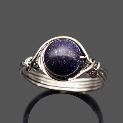 Anillo de Cristal Tejido a Mano con Piedra Natural Irregular - Image 13