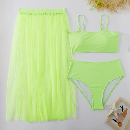 Traje de Baño Bikini Talla Grande con Falda de Gasa - Image 10
