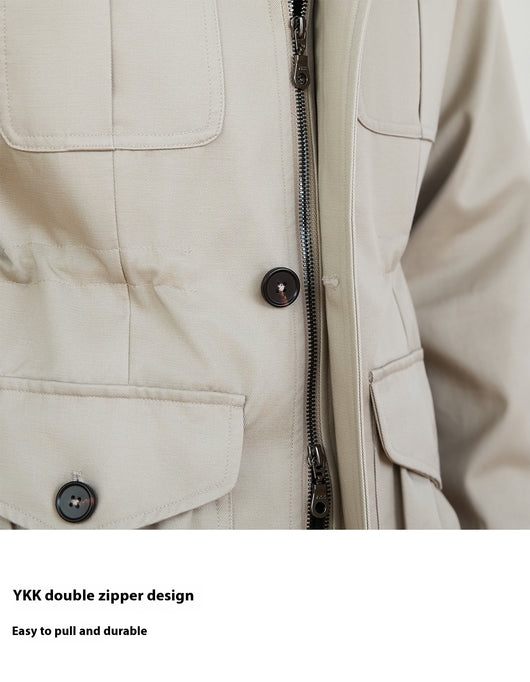 Chaqueta Safari Delgada con Control de Cintura para Hombre - Image 21