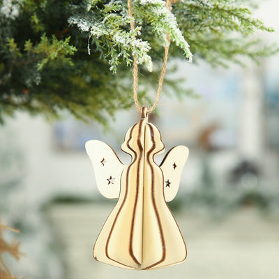 Colgante Planeta Tridimensional de Madera con Estrella de Cinco Puntas - Image 12