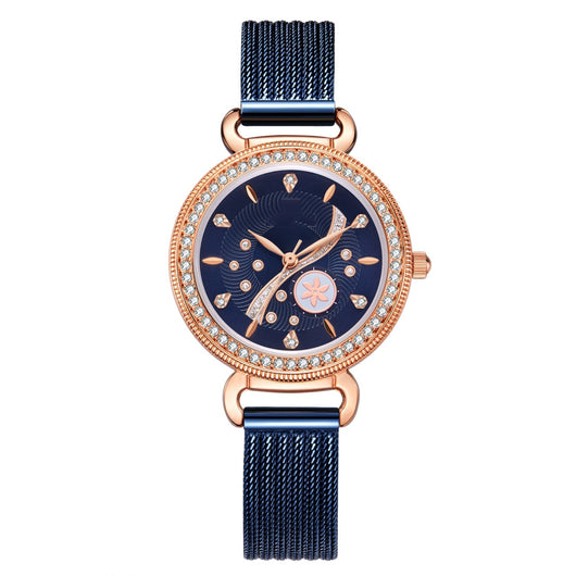 Reloj Elegante para Mujer con Diamantes y Malla Acero Inoxidable Resistente al Agua - Image 8