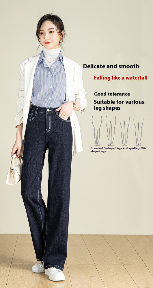 Pantalón Denim Cintura Alta Stretch Pierna Ancha - Image 25