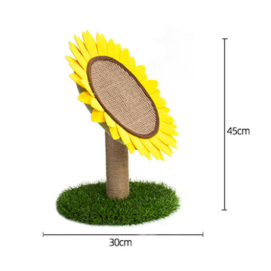 Rascador para Gatos con Poste de Sisal y Diseño Floral Girasol - Image 2