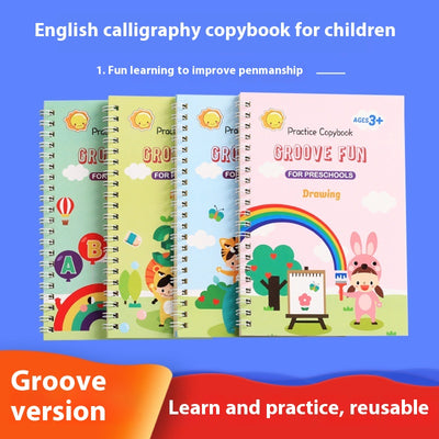 Cuaderno Groove Magic - Versión Completa en Inglés para Entrenamiento de Escritura Infantil