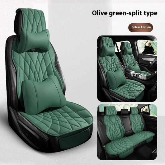 Funda de Asientos de Cuero Premium para Auto - Juego Completo 5 Plazas - Image 28