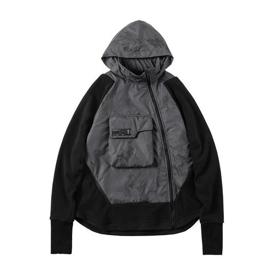 Chaqueta Polar Suelta con Capucha para Hombre