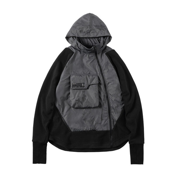 Chaqueta Polar Suelta con Capucha para Hombre