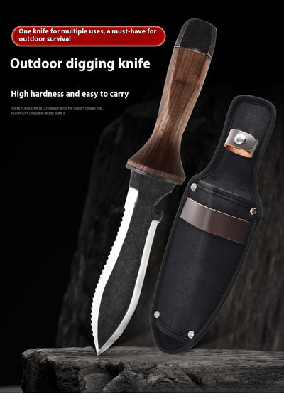 Pala Multifuncional para Camping y Jardinería con Mango de Nogal - Image 8