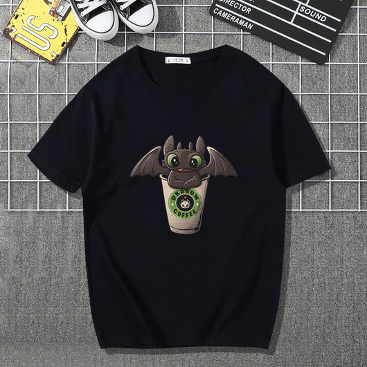Playera Suelta Estampada Cuello Redondo Manga Corta para Hombre