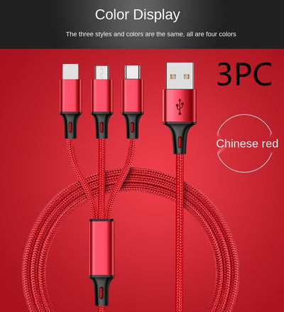 Cable de Datos Trenzado Triple 3 en 1 con Tres Conectores - Image 11