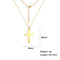 Mens And Womens Smooth, Minimalist Dorado Cross Pendant Necklace Dorado
