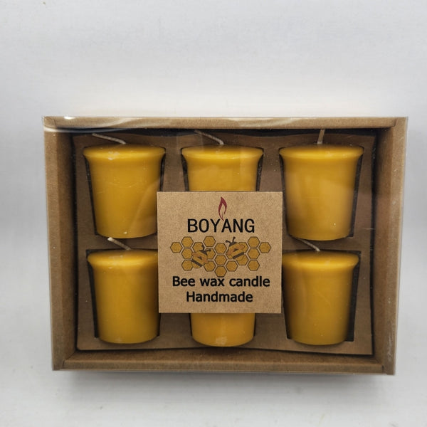 Vela de Cera de Abeja Aromaterápica sin Humo para Oración y Romance