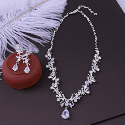 Juego de Aretes y Collar Nupcial con Circonia Cúbica - Image 10