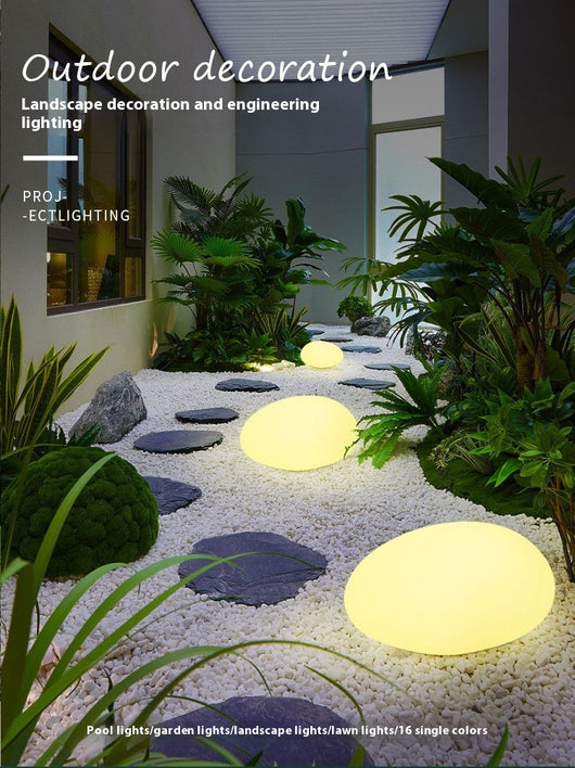 Lámpara Solar Decorativa de Piedra con Luz Luminiscente para Jardín - Image 9