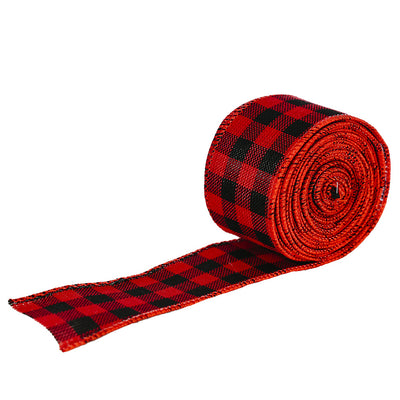 Cinta Decorativa Navideña Rojo, Blanco y Negro con Patrón Geométrico - Image 10
