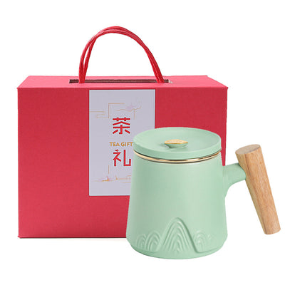 Taza Cerámica Zhoushan con Filtro Separador y Tapa - Image 5