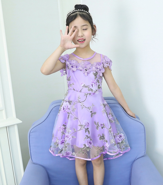 Vestido Floral Coreano Princesa para Niñas con Movimiento - Image 13