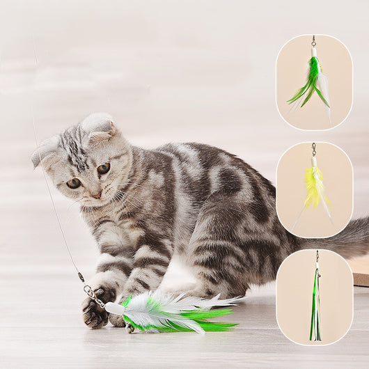 Juguete Interactivo para Gatos con Luz Infrarroja y Plumas - Vara de 3 Secciones - Image 9