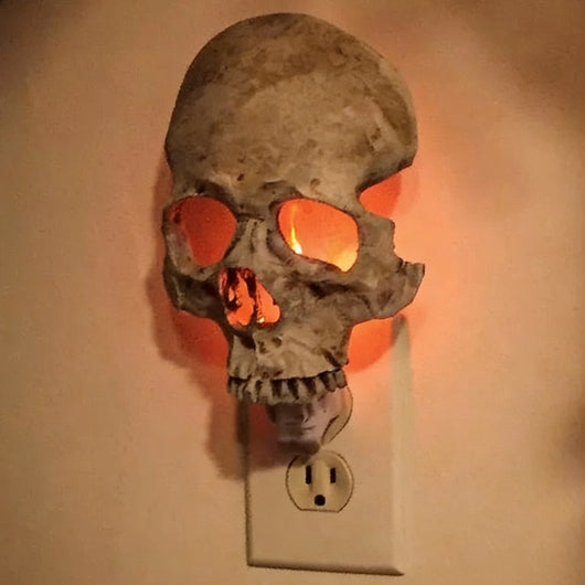 Lámpara Nocturna Calavera con Iluminación Ajustable