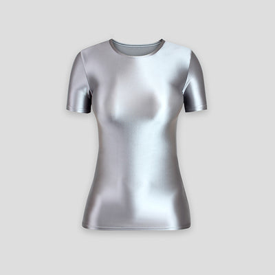 Playera Ajustada de Manga Corta en Spandex para Mujer - Image 5
