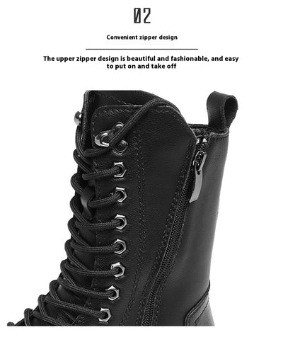 Botas Martin Altas Impermeables para Hombre Talla Grande - Otoño e Invierno - Image 12
