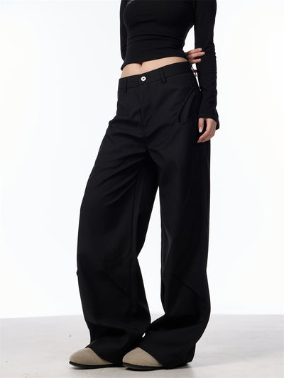 Pantalones Casuales Plisados Retro Americano para Mujer - Image 8