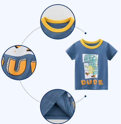 Camiseta Infantil Coreana de Manga Corta para Niño - Image 7