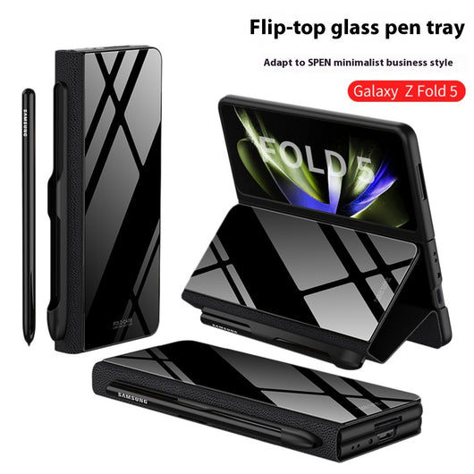 Funda de Cristal Protectora para Galaxy Z Fold5 - Diseño Flip Creativo - Image 4