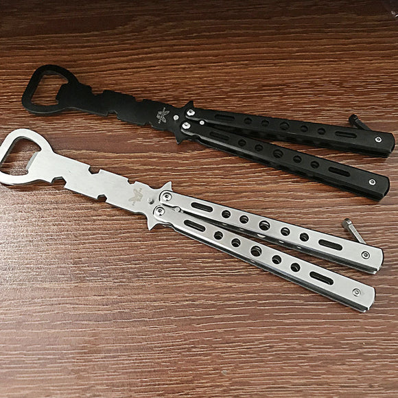 Cuchillo Mariposa Multifuncional con Abridor de Botellas