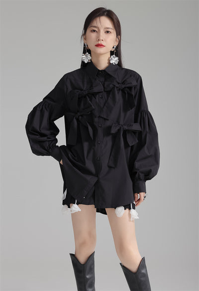Blusa Blanca con Moño para Mujer - Image 10