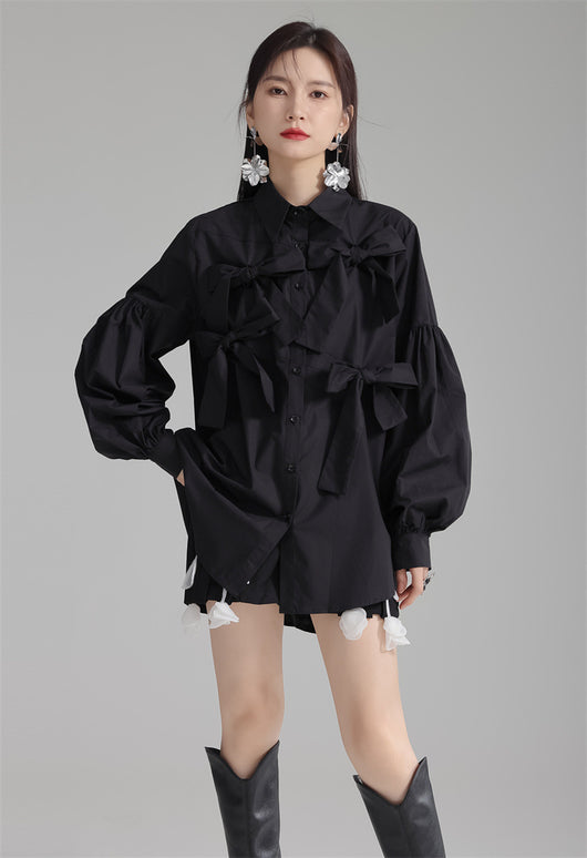 Blusa Blanca con Moño para Mujer - Image 10