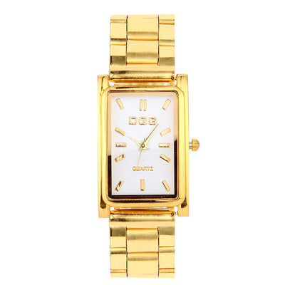 Reloj de Hombre Cuadrado Dorado con Cierre de Pasador y Movimiento de Cuarzo - Image 2