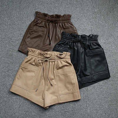 Shorts de Cuero Oveja con Bolsillos de Cordón - Casual Premium - Image 19
