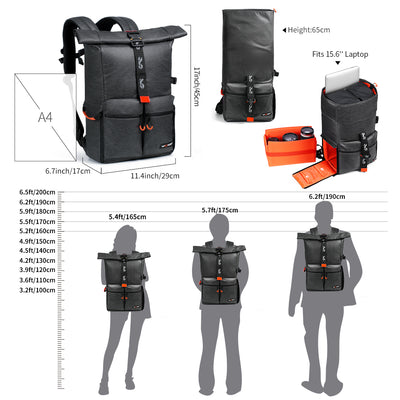 Mochila Multifuncional para Cámara Digital con Compartimentos Inteligentes - Image 4