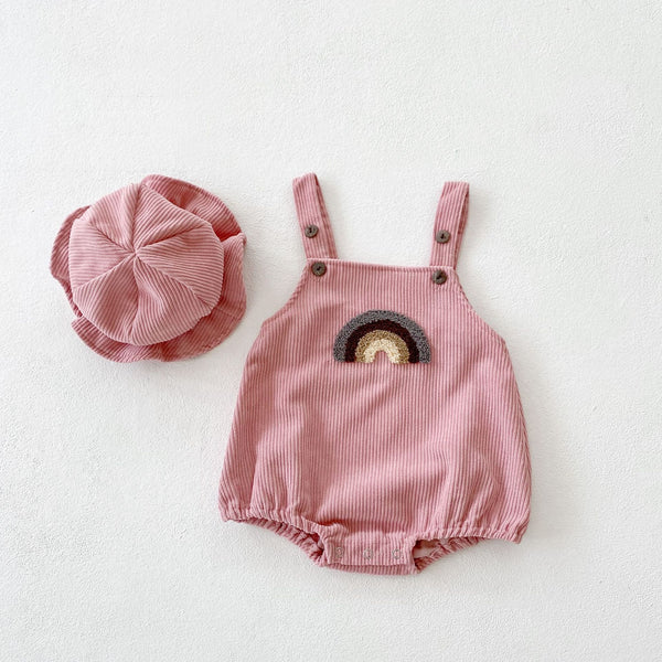 Mono Tipo Sling con Bolsa para Bebé Niño y Niña - Diseño Arcoíris en Pana