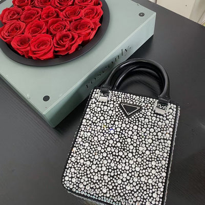 Bolso de Lujo con Diamantes y Cristales Swarovski de Un Hombro - Image 9