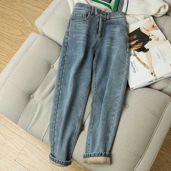 Jeans Harem Térmicos con Cintura Elástica Reductora