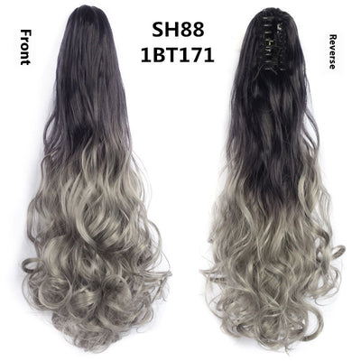 Clip Extensión de Cabello Rizado Multicolor con Cola de Caballo - Image 24