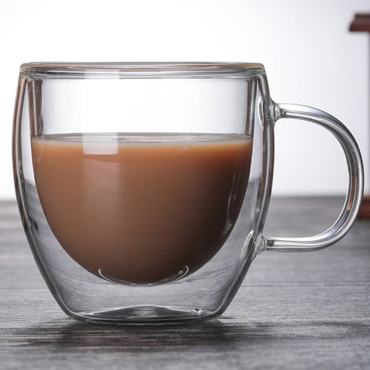 Taza de Café Térmica de Vidrio Borosilicato Doble Capa con Asa - Image 19