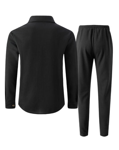 Conjunto de Dos Piezas: Cardigan y Pantalón Acanalado de Manga Larga - Image 24