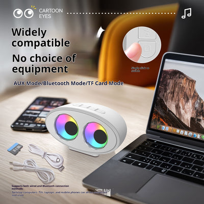 Parlante Bluetooth con Luz RGB y Ruido Blanco - Diseño Ojos Animados - Image 10