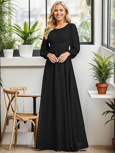 Vestido de Noche Largo en Gasa Elegante para Mujer - Image 6